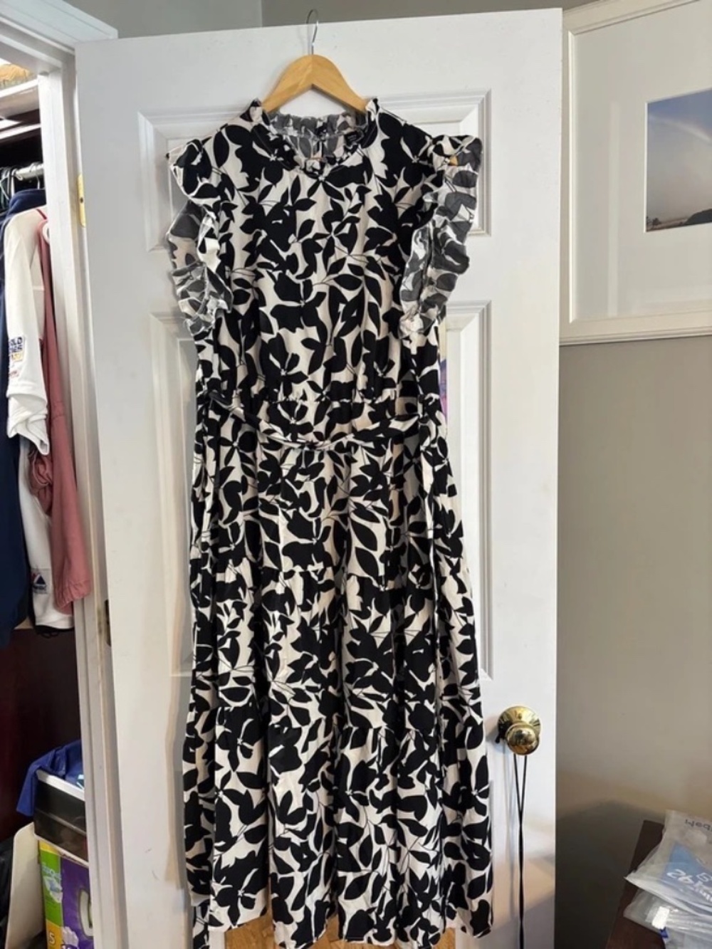 Black and Cream pattern dress